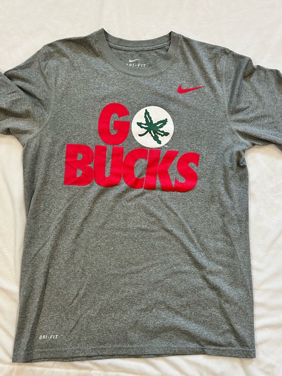Nike Other - Nike Heather Gray ‘Go Bucks’ Ohio State Dri Fit Tee